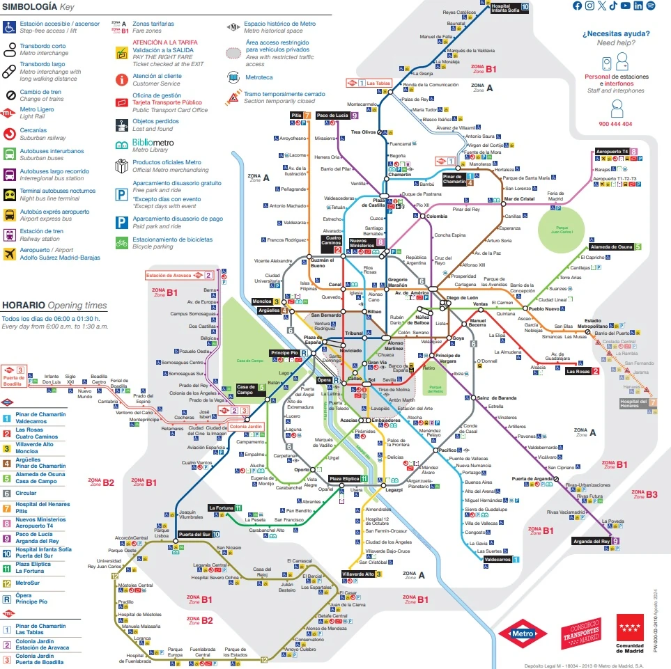 Mapa del Metro de Madrid